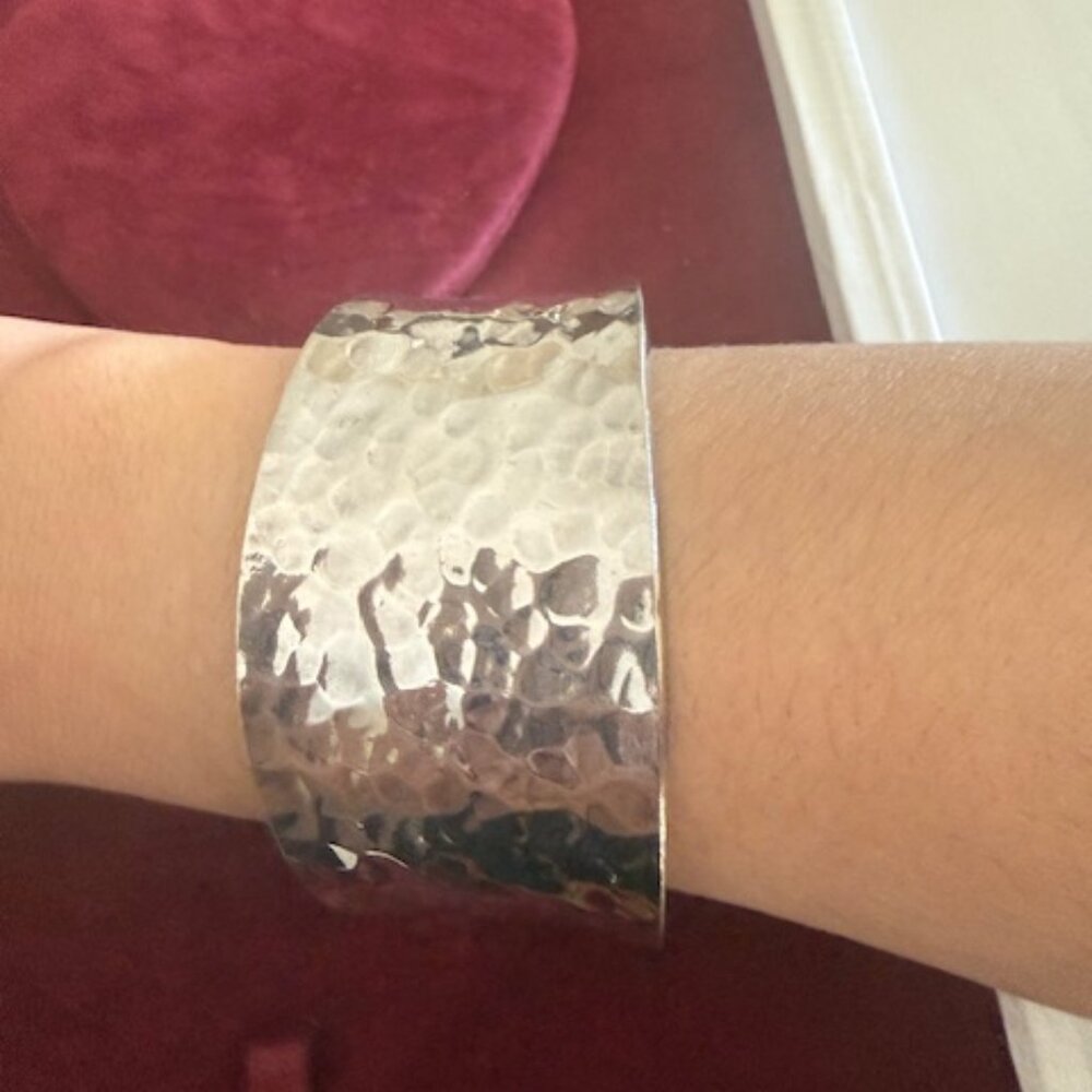 vintage 925 wide cuff bracelet